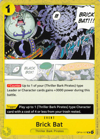 The Azure Sea's Seven Release Event Cards #OP14-117 Brick Bat