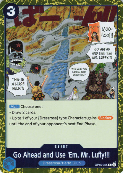 Adventure on Kami's Island #OP15-055 Go Ahead and Use 'Em, Mr. Luffy!!!