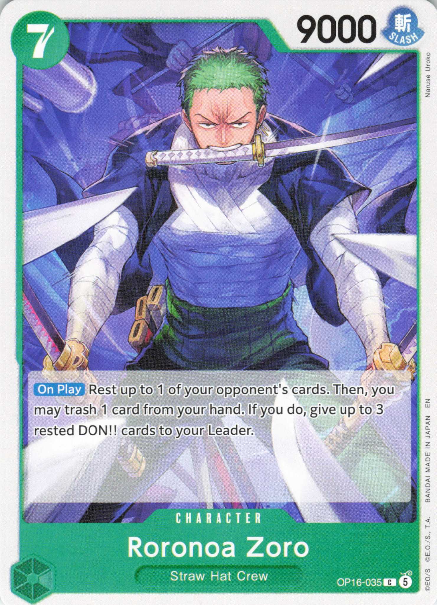 The Time of Battle #OP16-035 Roronoa Zoro (035)