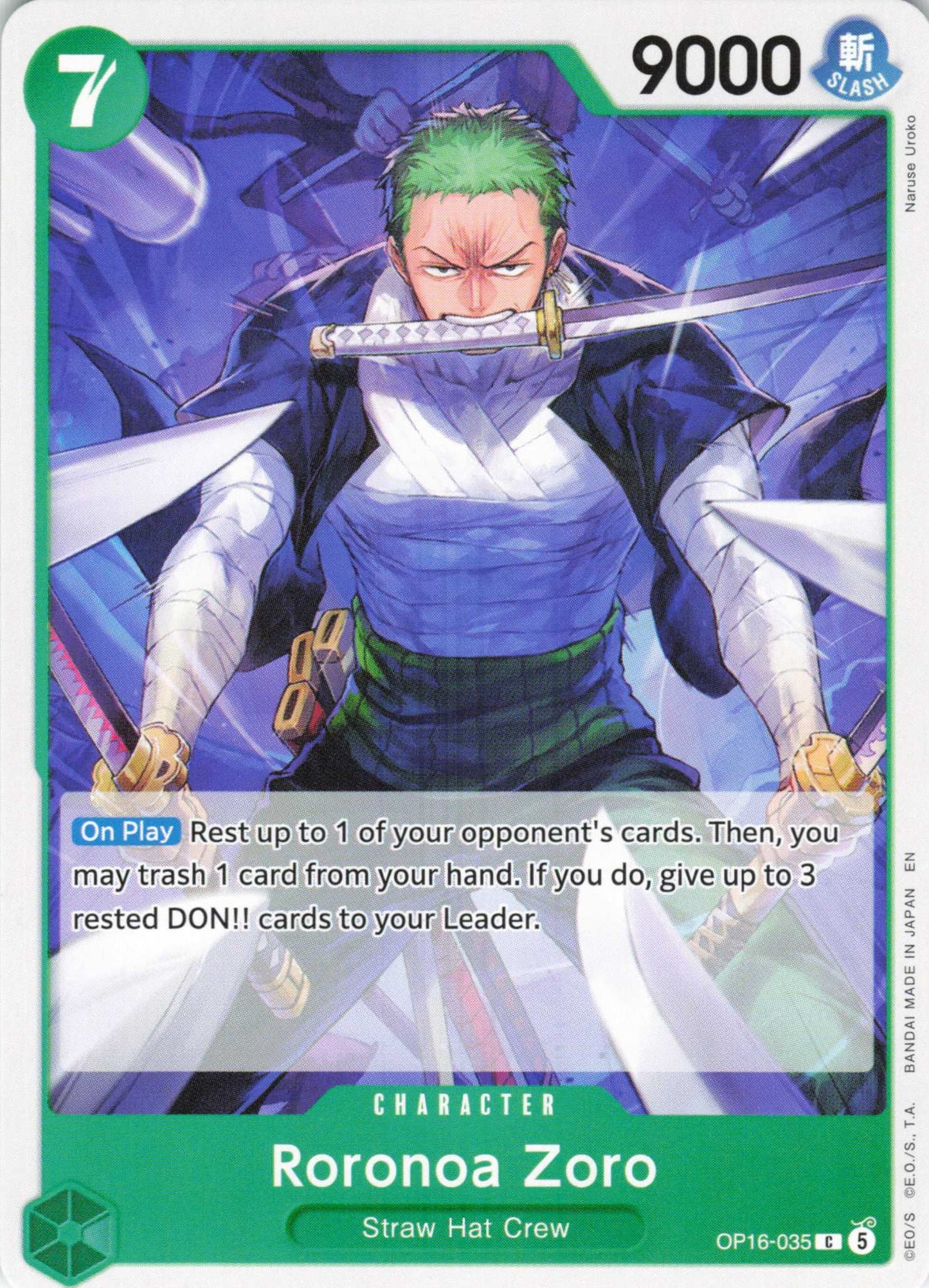 The Time of Battle #OP16-035 Roronoa Zoro (035)