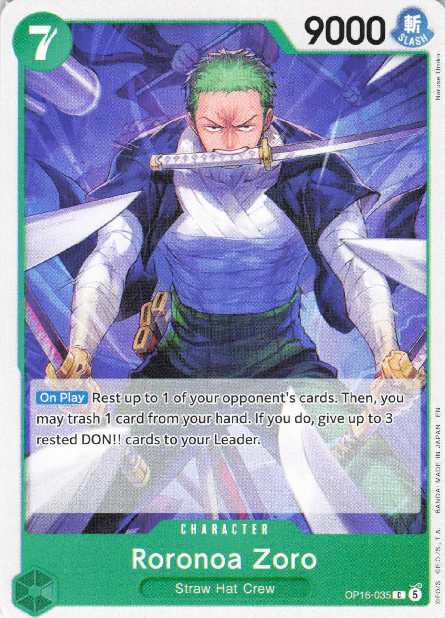 The Time of Battle #OP16-035 Roronoa Zoro (035)