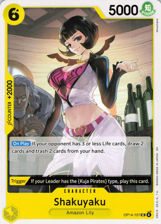 The Azure Sea's Seven Release Event Cards #OP14-107 Shakuyaku