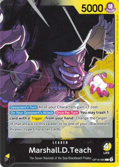 The Time of Battle #OP16-080 Marshall.D.Teach (080)