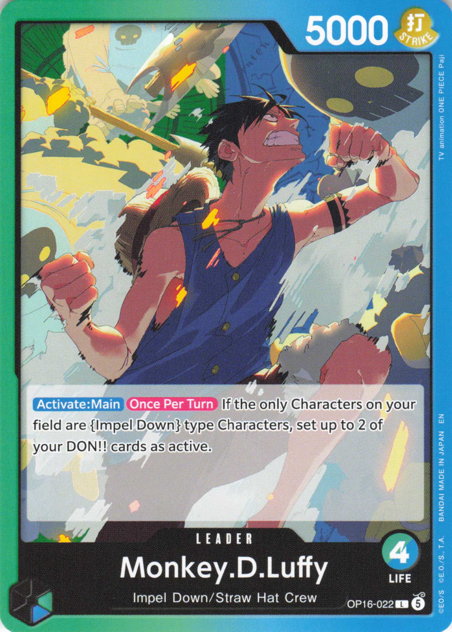 The Time of Battle #OP16-022 Monkey.D.Luffy (022)