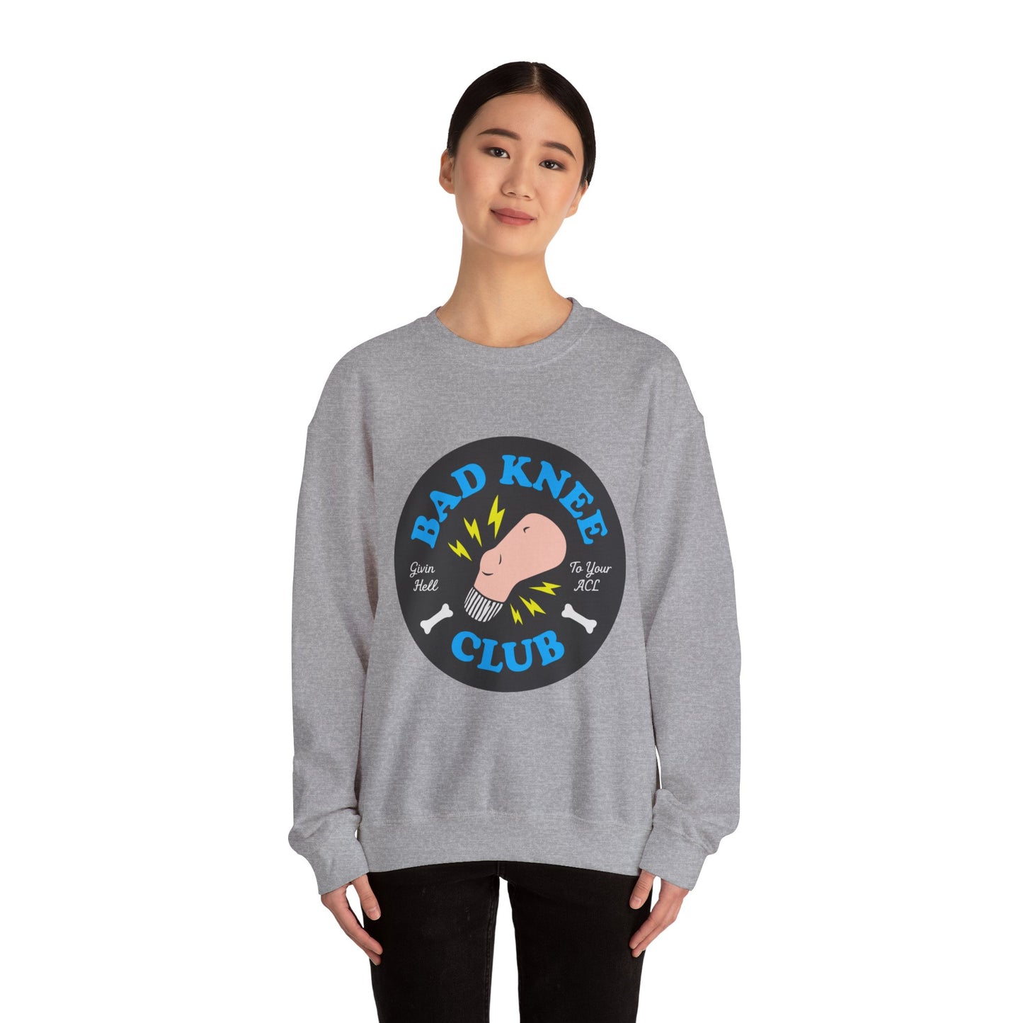 Bad Knee Club sweatshirt | Funny knee pain graphic crewneck