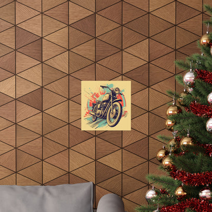 Cafe Racer Sketch Square Art Print
