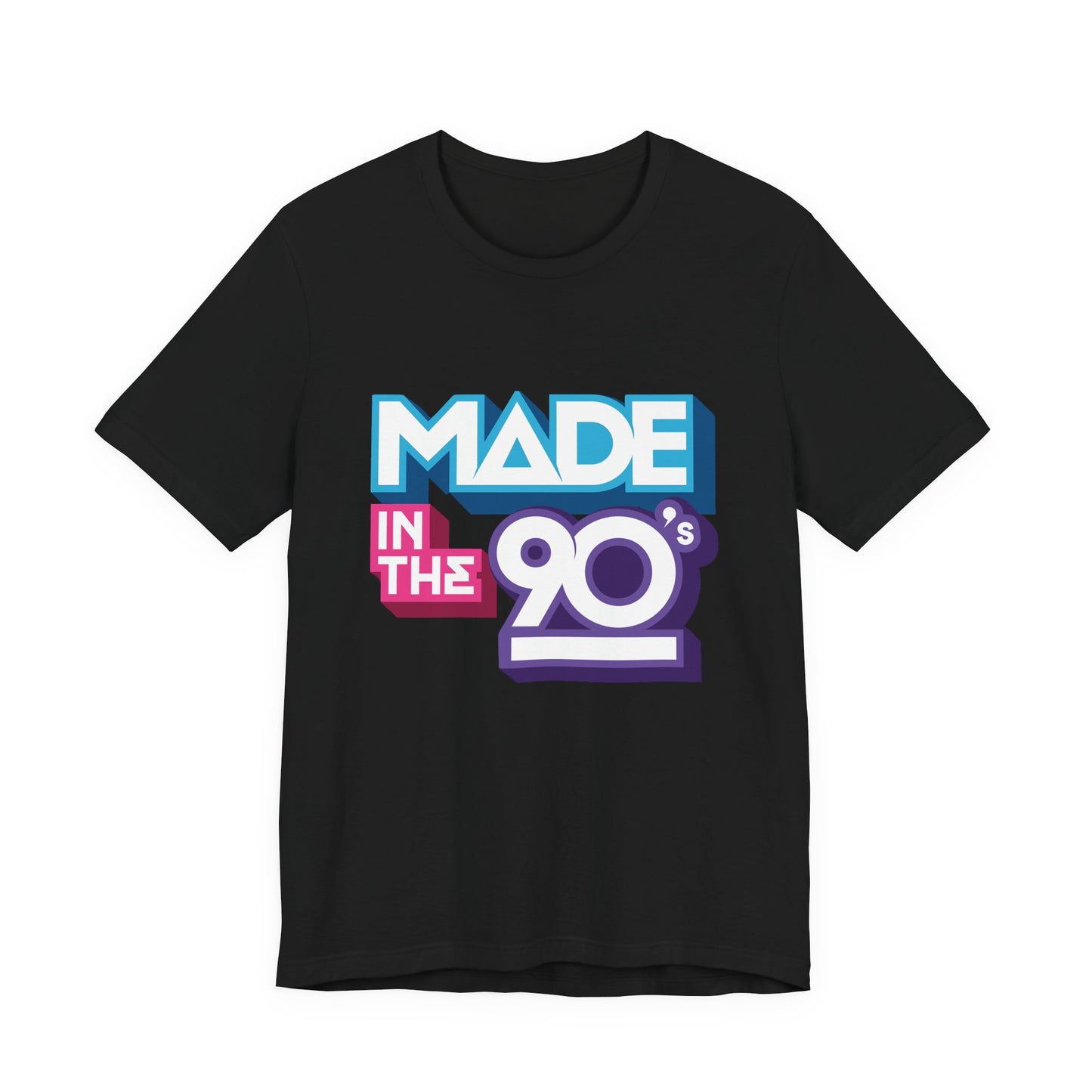 Made In The 90s soft Bella Canvas unisex tee with 90s nostalgia design