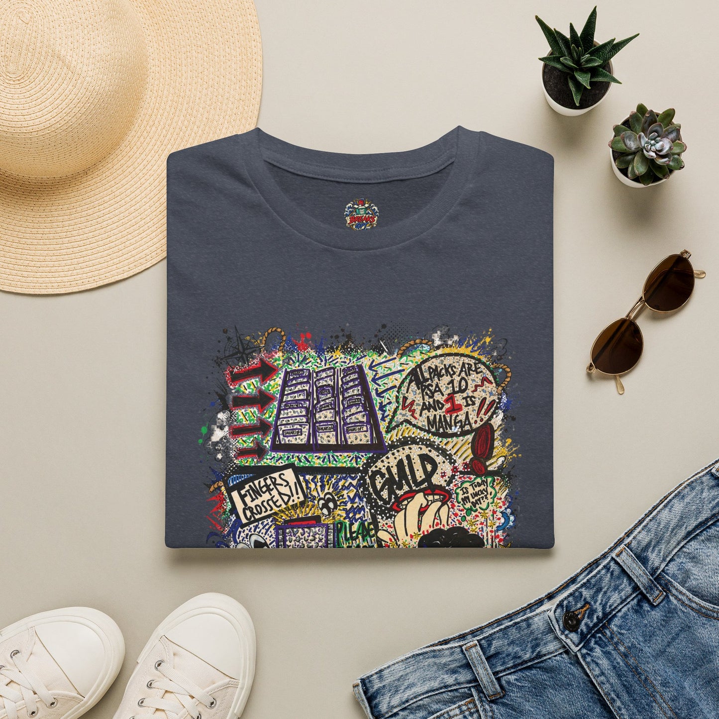 BreaksGPT Manga Card Breaker T-Shirt | Pirate Trading Card Graphic Tee Color Version