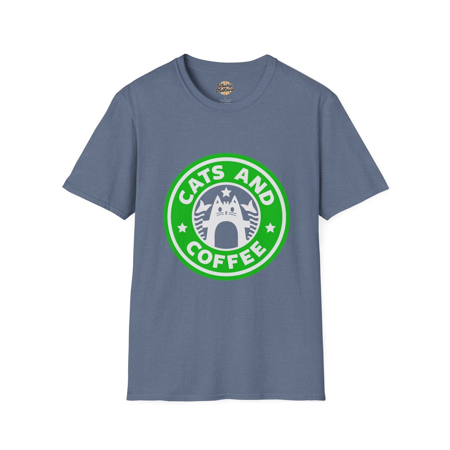 Cats And Coffee Retro Café Tee