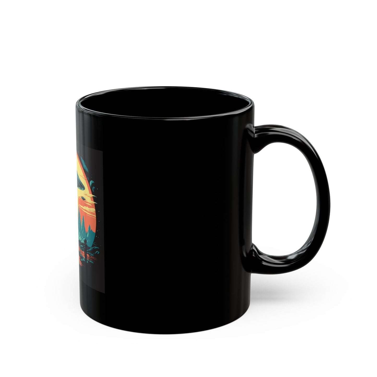 UFO Fleet Black Mug