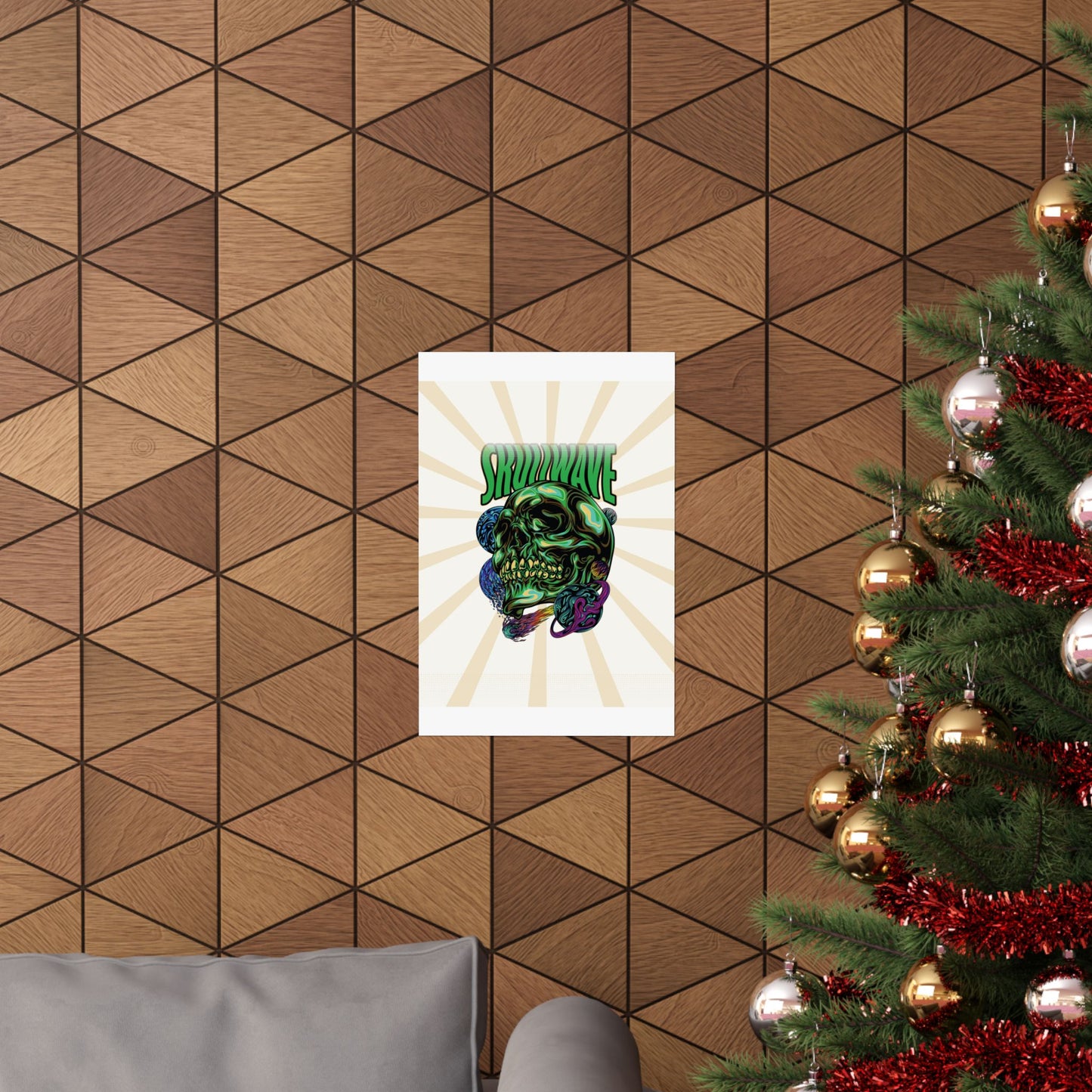 Skullwave Retro Poster