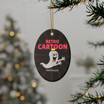 Retro Cartoon Ghost Ceramic Ornament
