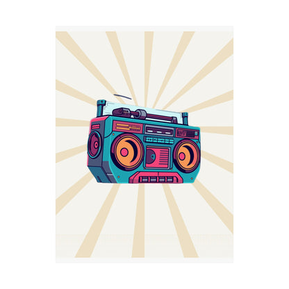 Retro Boombox Retro Poster