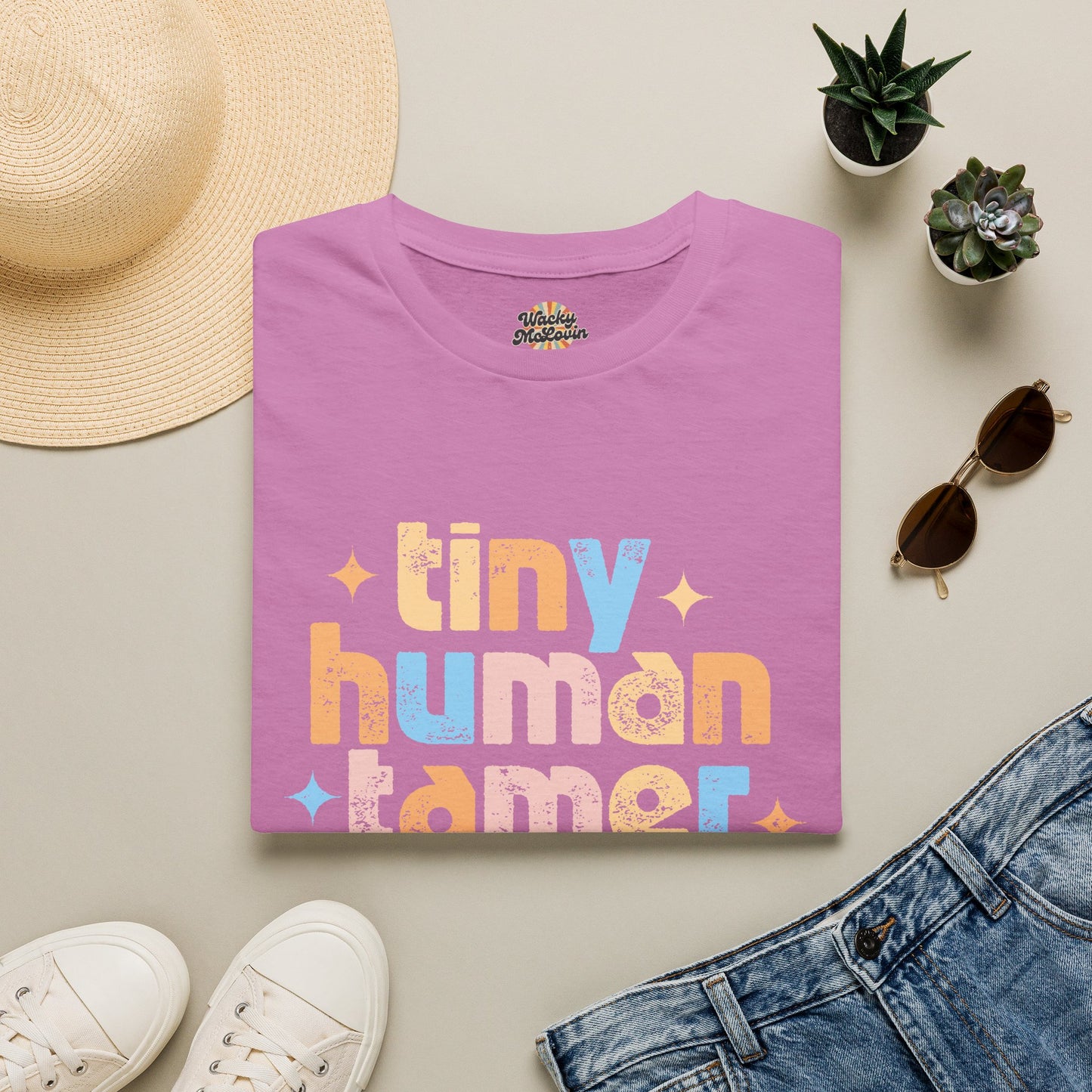 Tiny Human Tamer Retro Parenting Tee