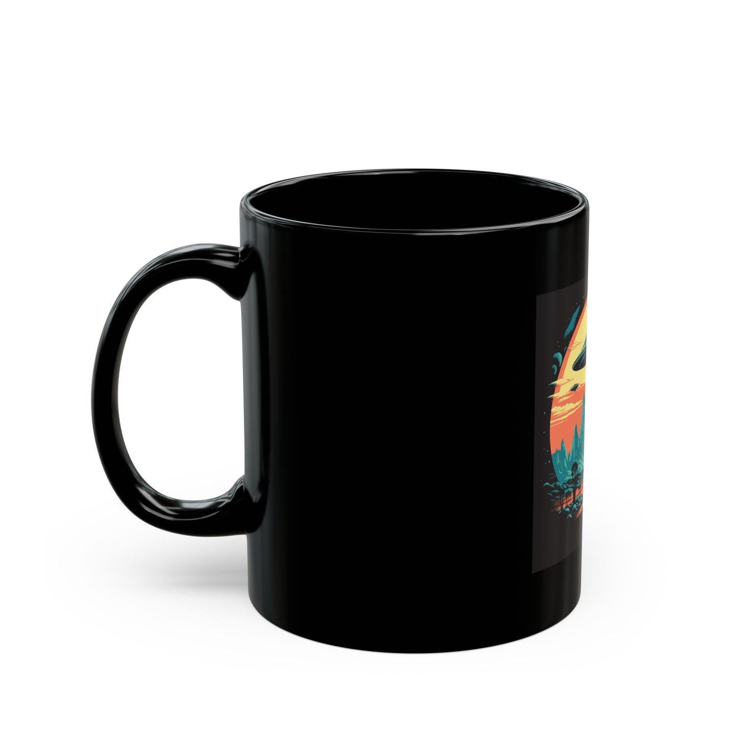 UFO Fleet Black Mug