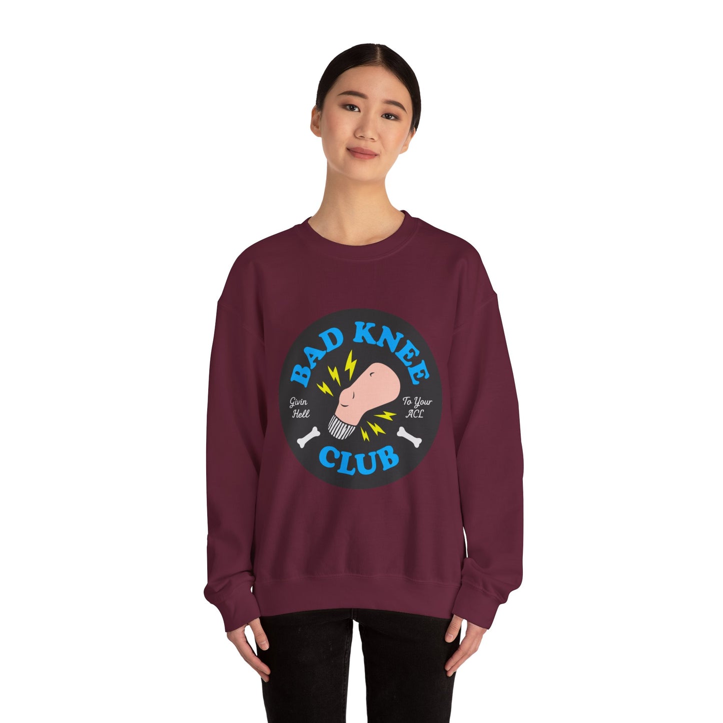 Bad Knee Club sweatshirt | Funny knee pain graphic crewneck
