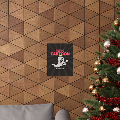 Retro Cartoon Ghost Retro Poster