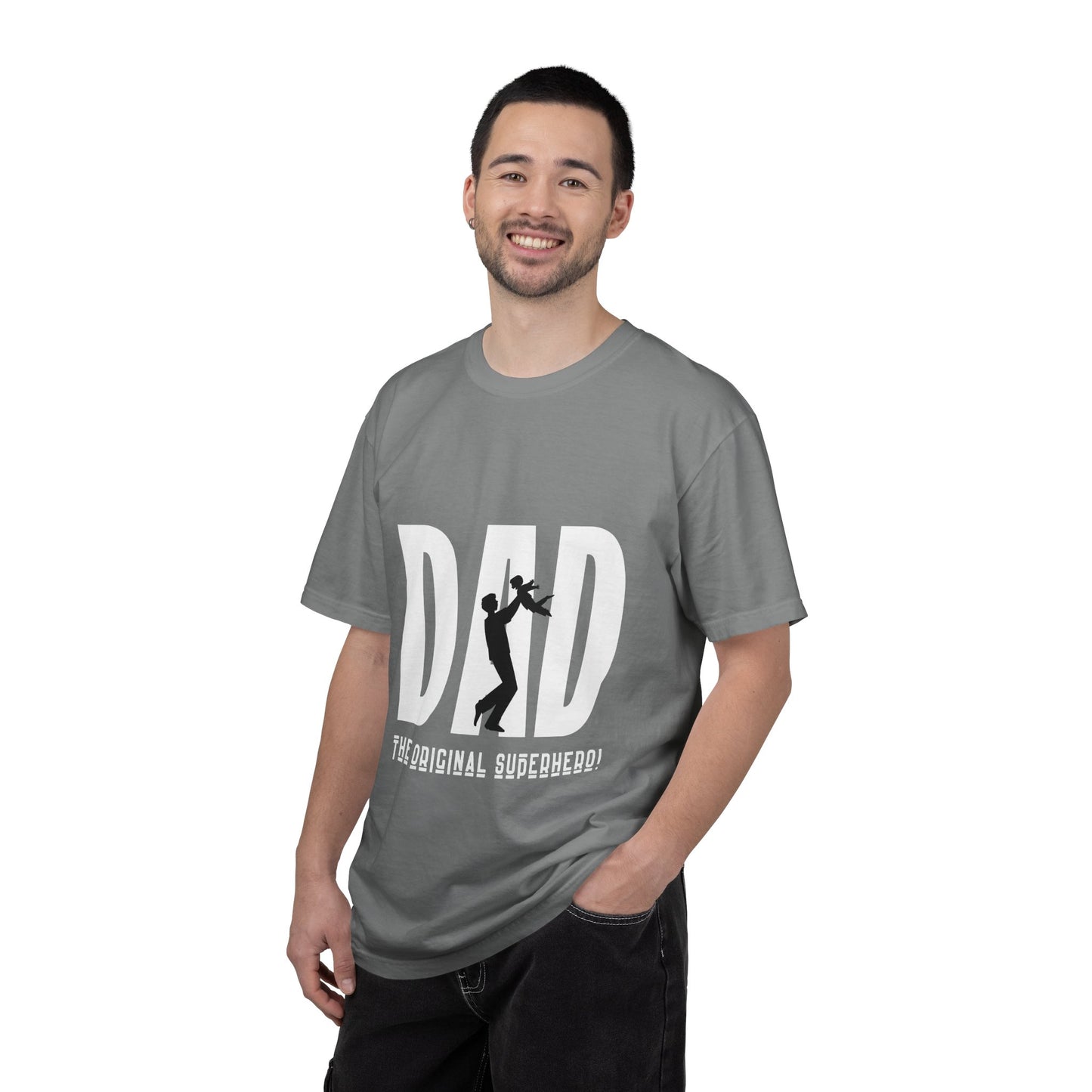 DAD The Original Superhero Shirt | Heavyweight Vintage Style Dad Tee | Perfect Father’s Day Gift