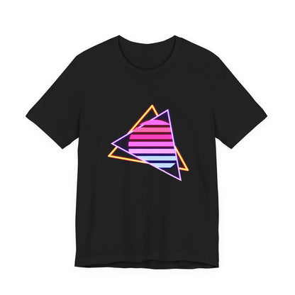 Neon Prism synthwave triangle soft Bella Canvas unisex tee