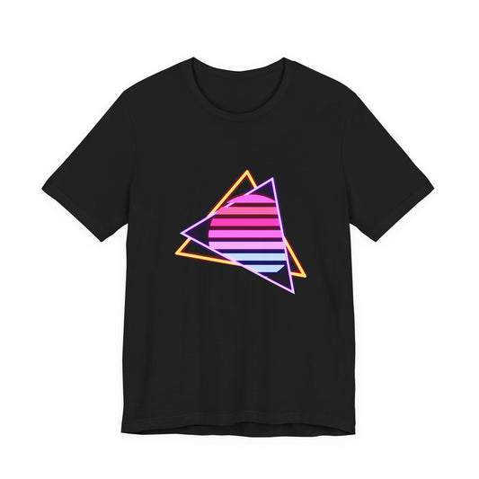 Neon Prism synthwave triangle soft Bella Canvas unisex tee