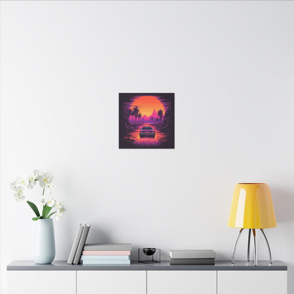 Drive-In Night Canvas Print
