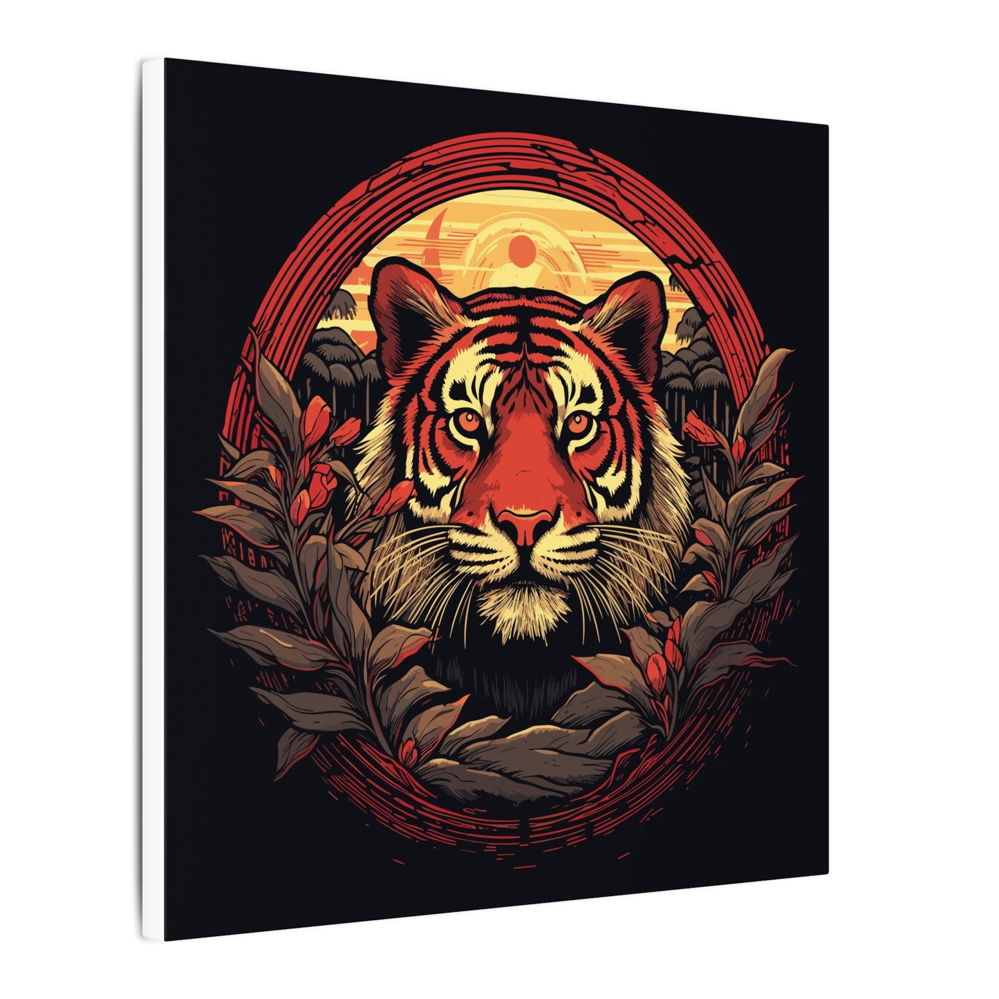 Tiger Wreath Canvas Print