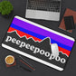 PeePeePooPoo Funny Desk Mat | Gamer Mouse Pad | Parody Outdoor Style Desk Pad | Gaming Setup Desk Mat