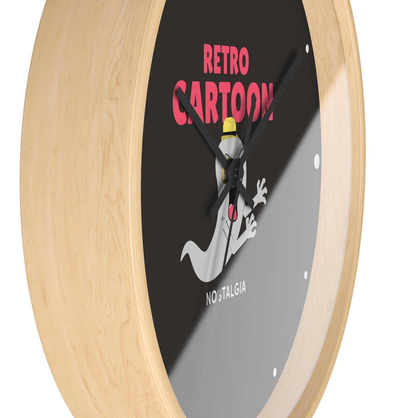 Retro Cartoon Ghost Wall Clock