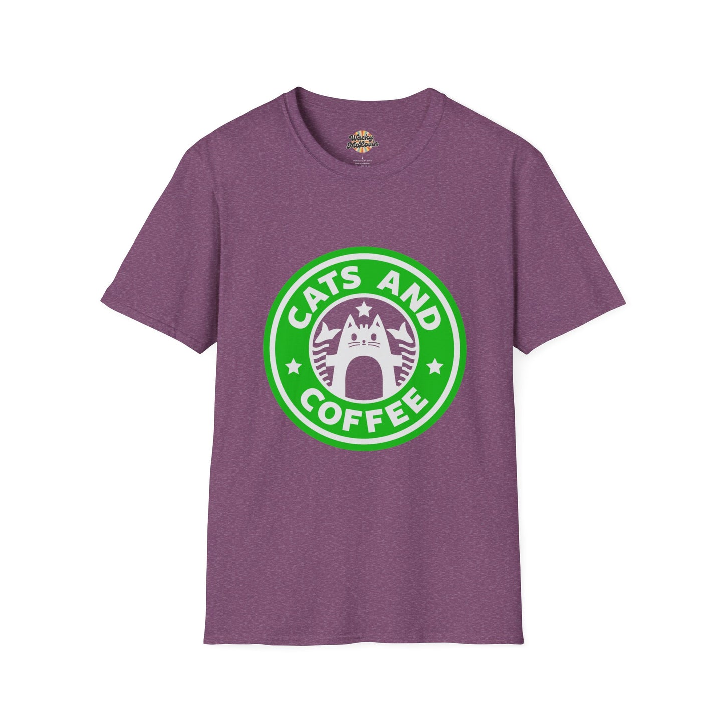 Cats And Coffee Retro Café Tee