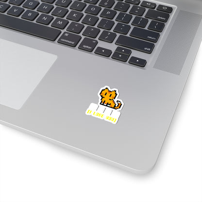 MEOW (I Love You) Kiss-Cut Sticker