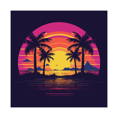 Neon Lagoon Square Art Print