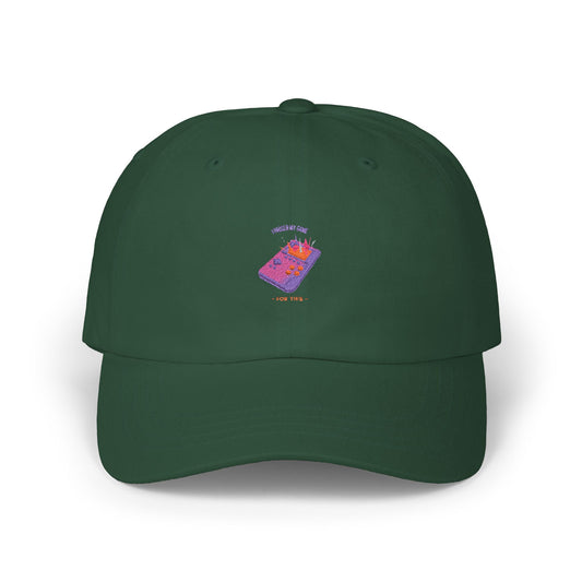 I Paused My Game For This printed low profile dad cap
