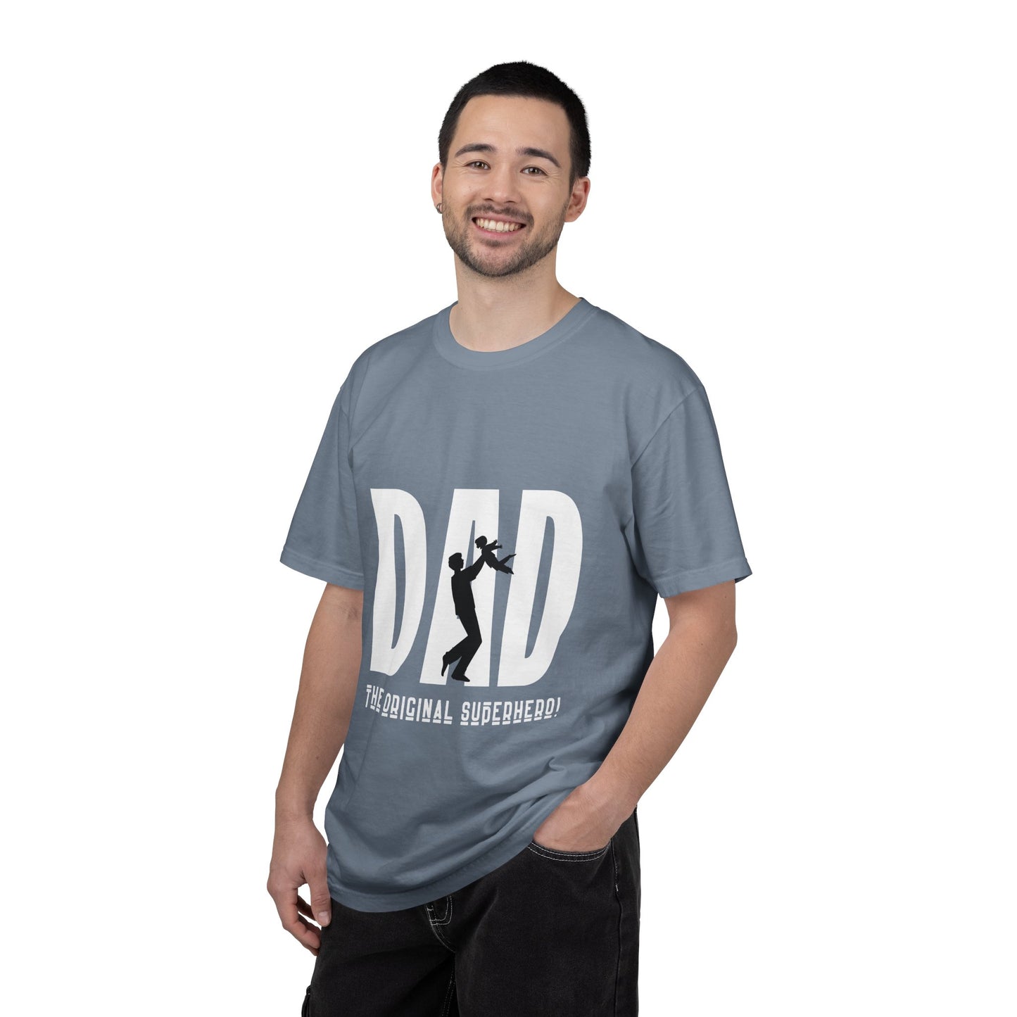 DAD The Original Superhero Shirt | Heavyweight Vintage Style Dad Tee | Perfect Father’s Day Gift