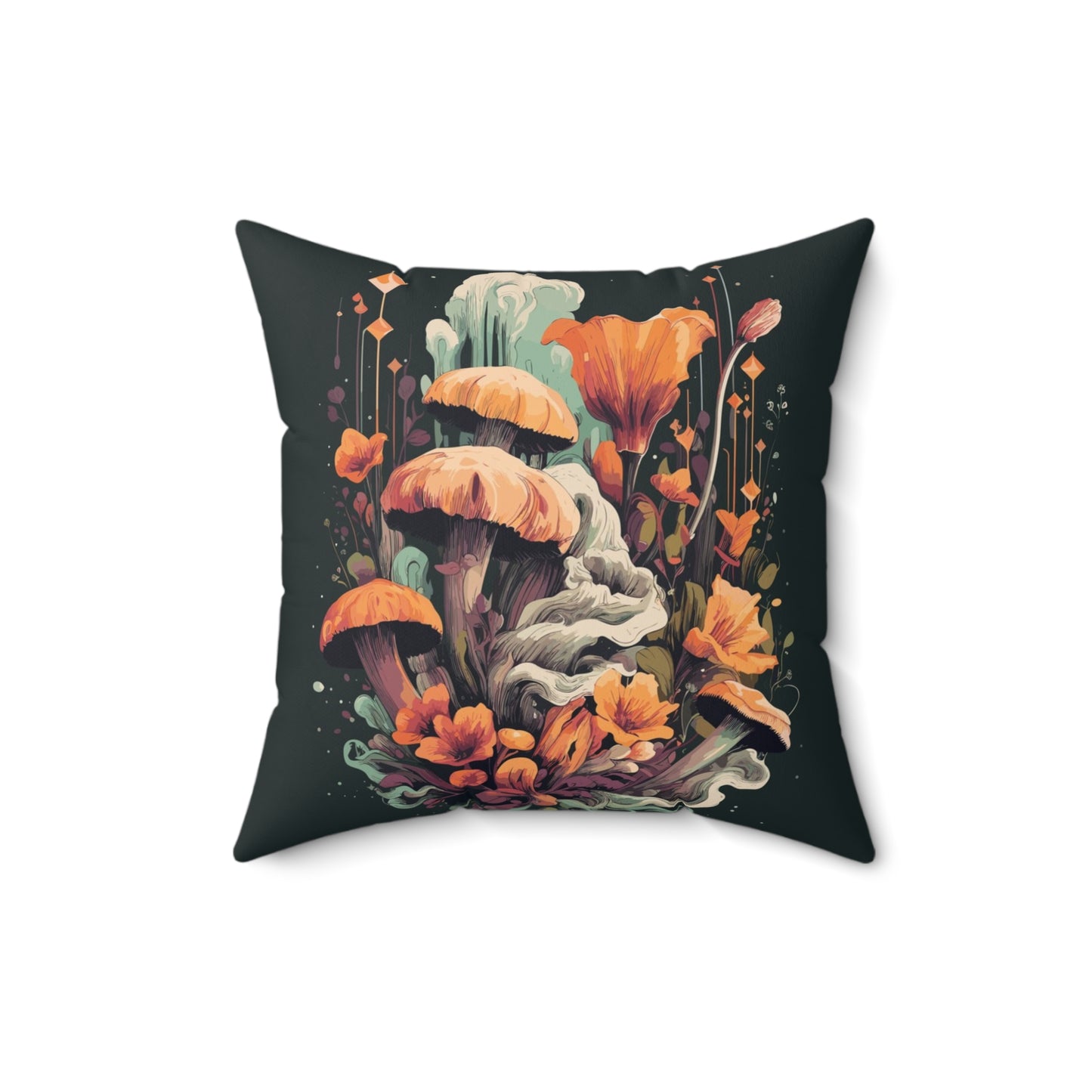 Midnight Garden Throw Pillow