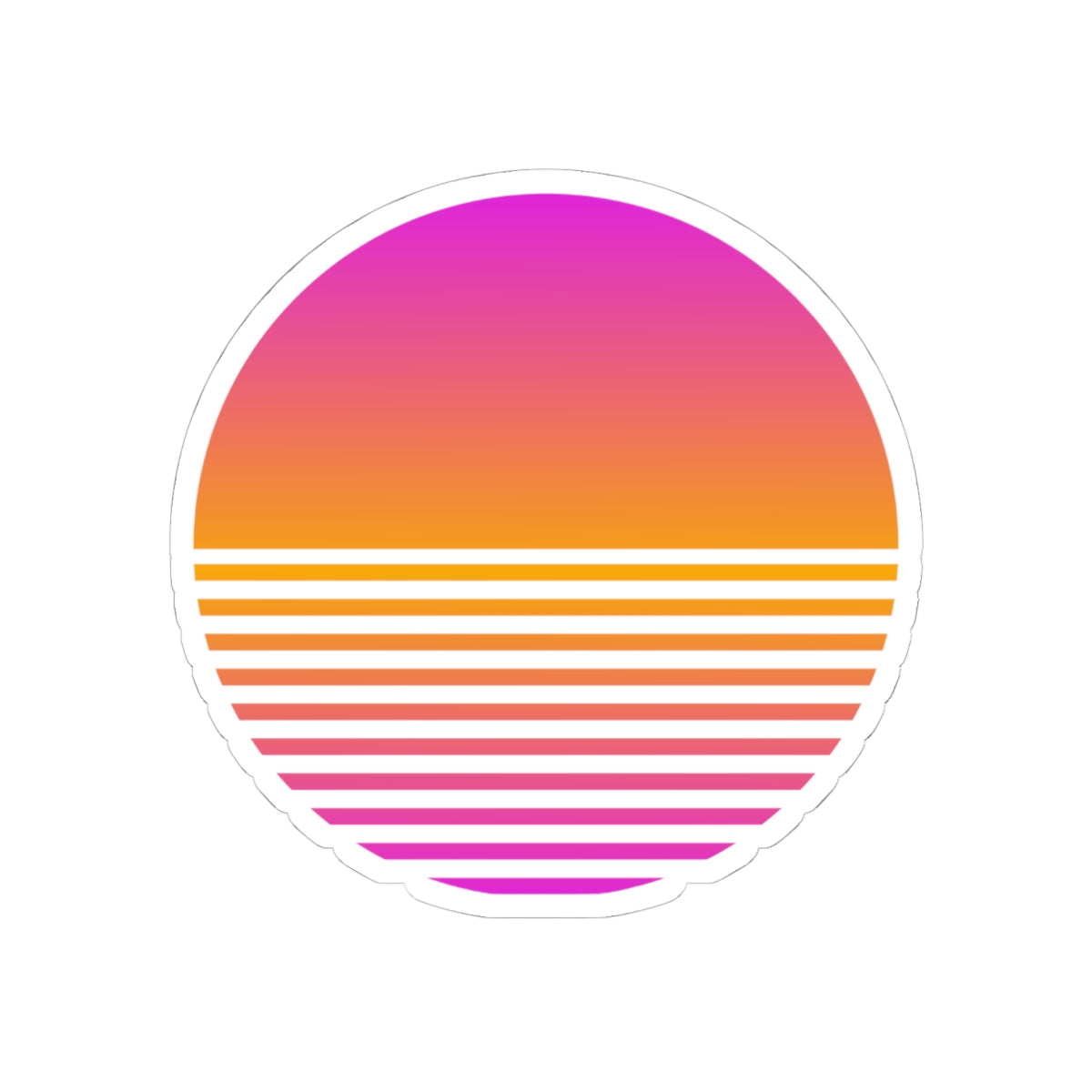 Sunset Grid Sticker