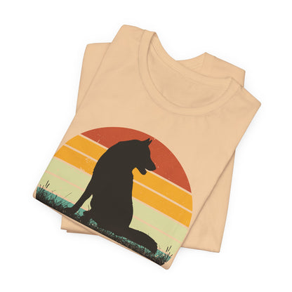 Best Dog Dad Ever Retro Sunset Tee
