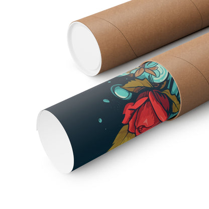 Soda & Roses Square Art Print