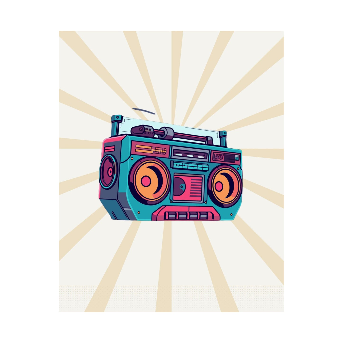 Retro Boombox Retro Poster