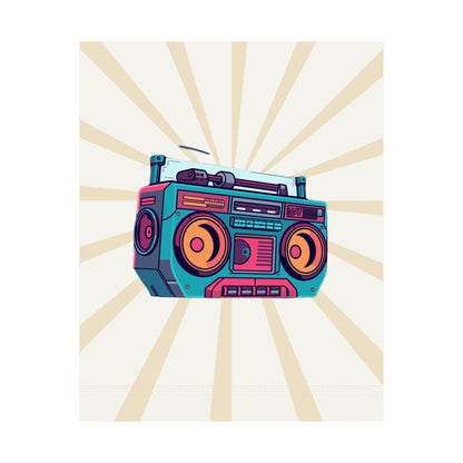 Retro Boombox Retro Poster