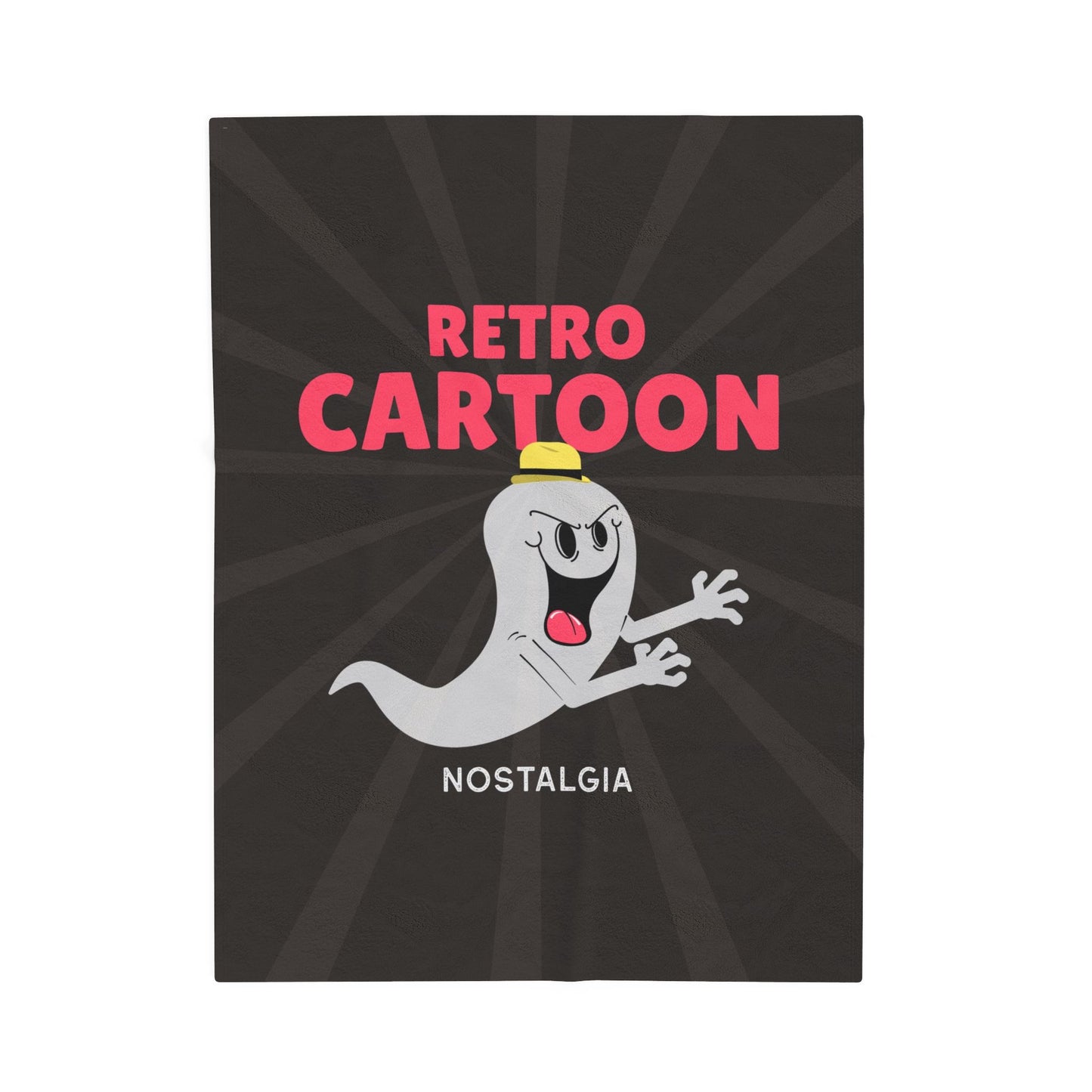 Retro Cartoon Ghost Velveteen Plush Blanket