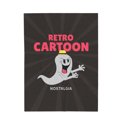Retro Cartoon Ghost Velveteen Plush Blanket
