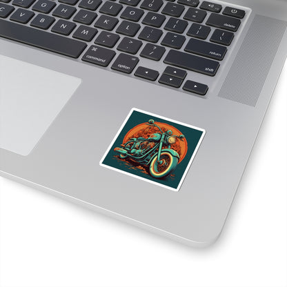 Classic Motorcycle Sunset Sticker