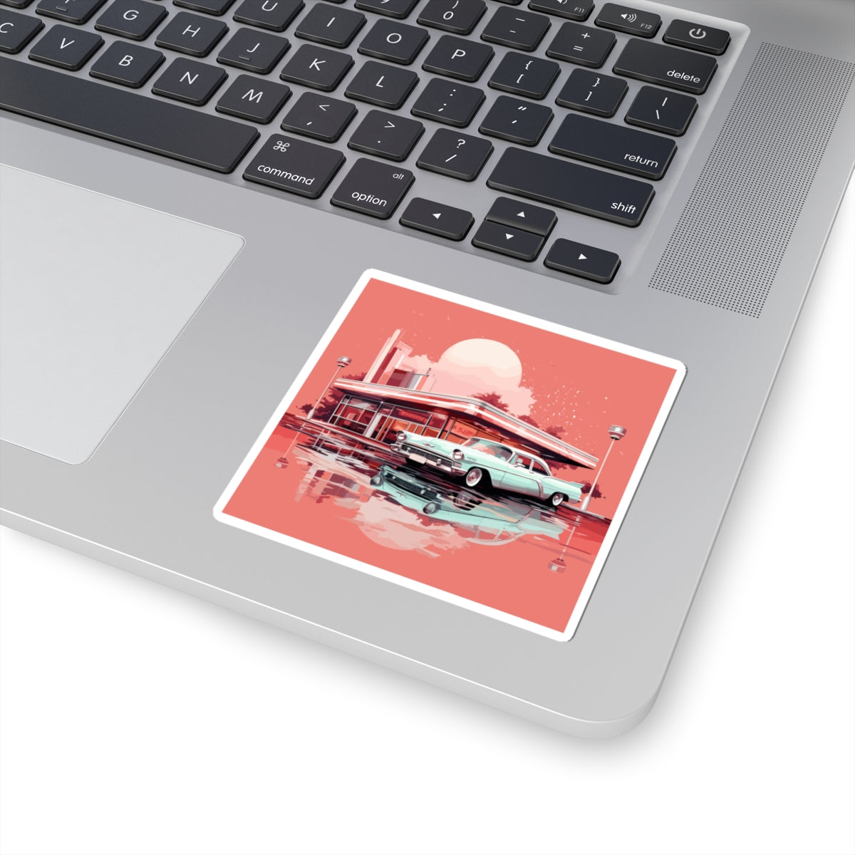 Chrome & Neon Diner Sticker
