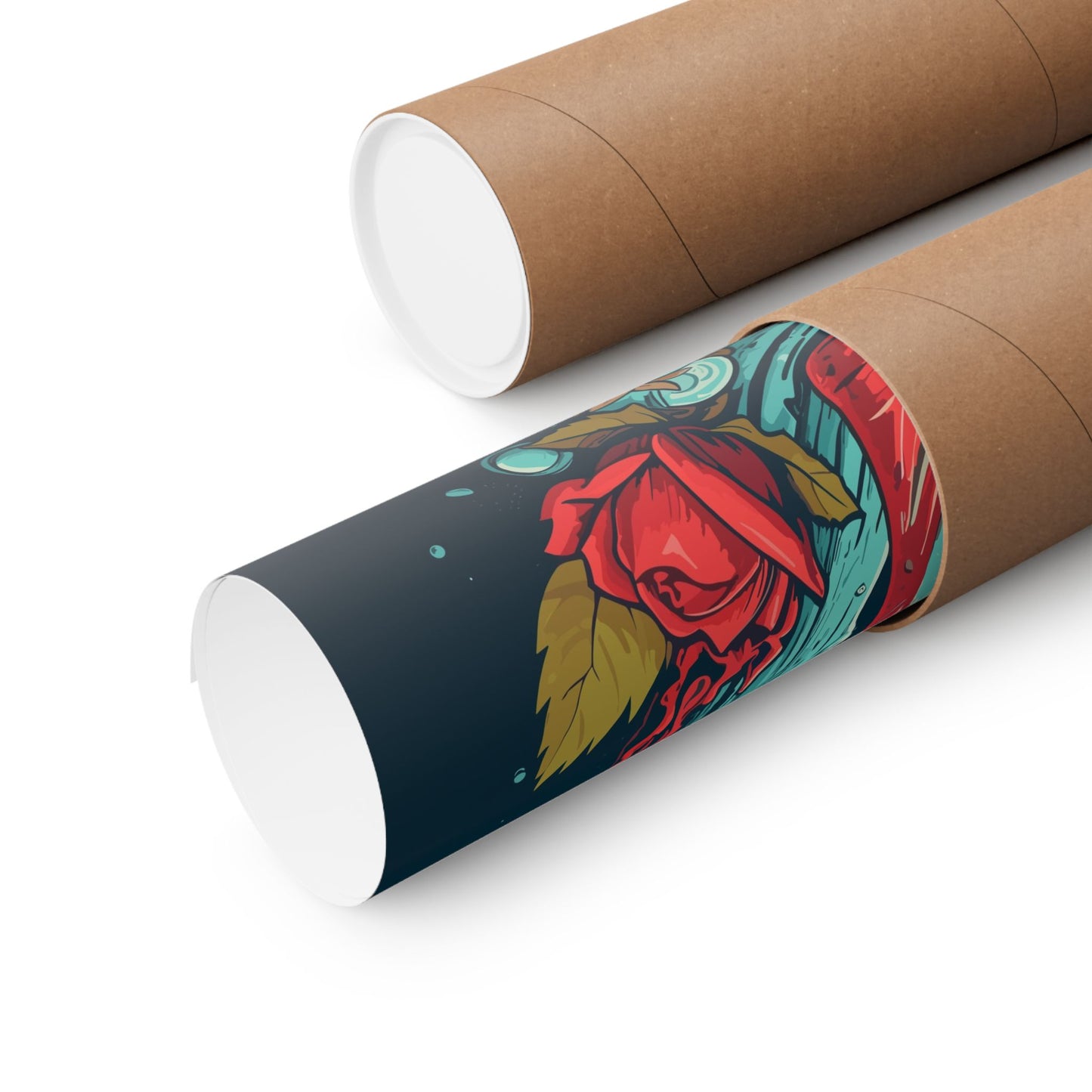 Soda & Roses Square Art Print