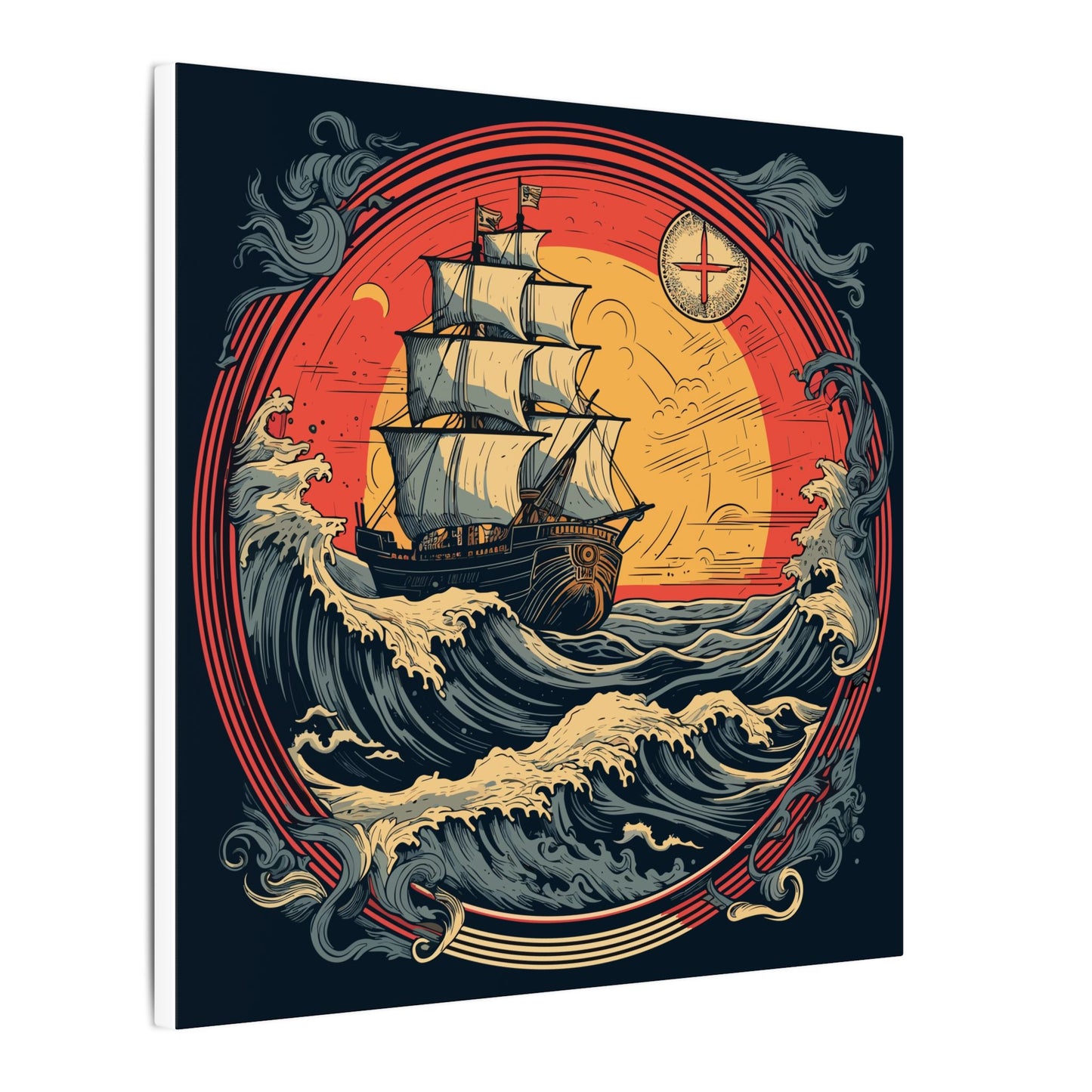 Tall Ship Storm Canvas Print