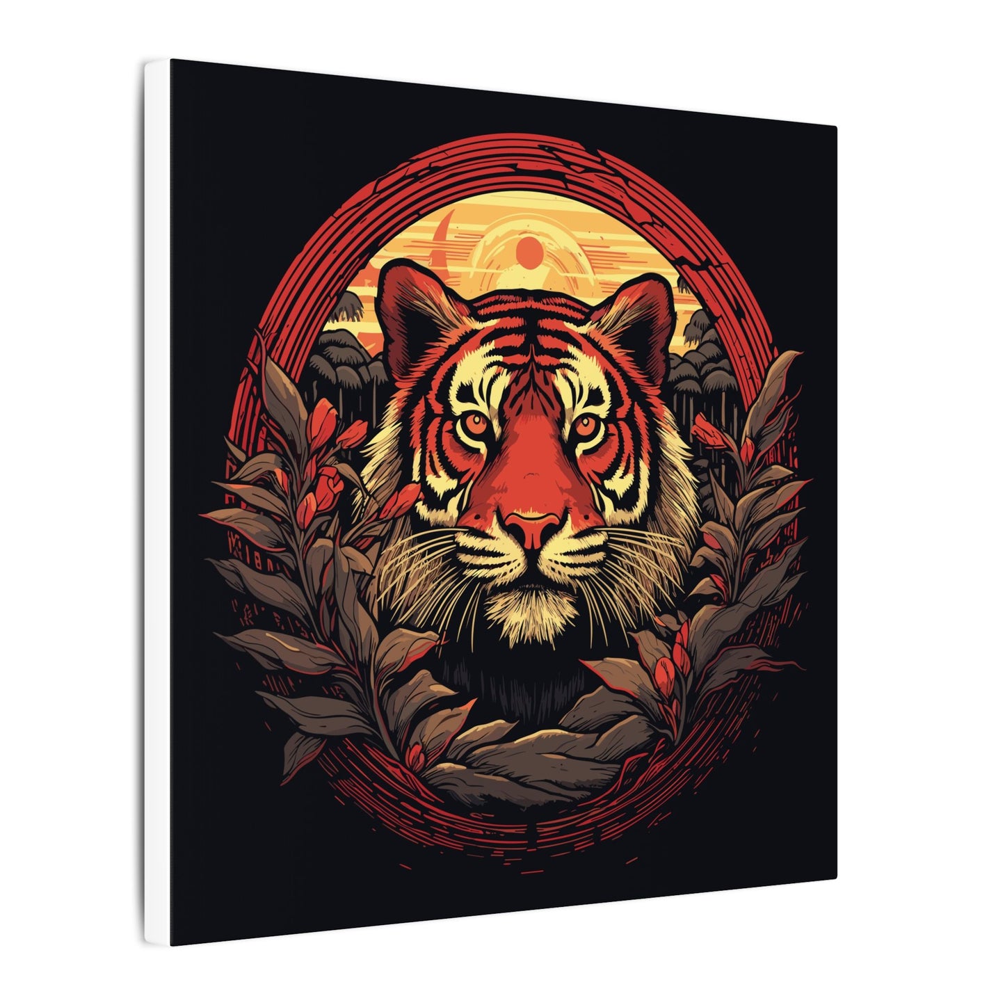 Tiger Wreath Canvas Print