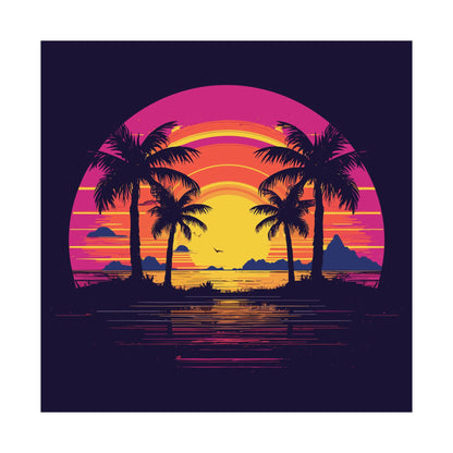 Neon Lagoon Square Art Print
