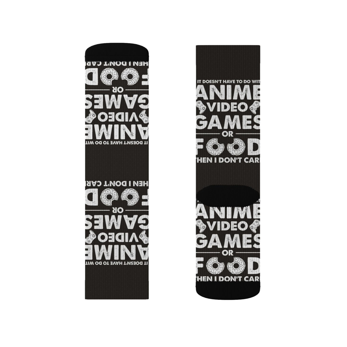 Anime, Video Games, or Food Crew Socks