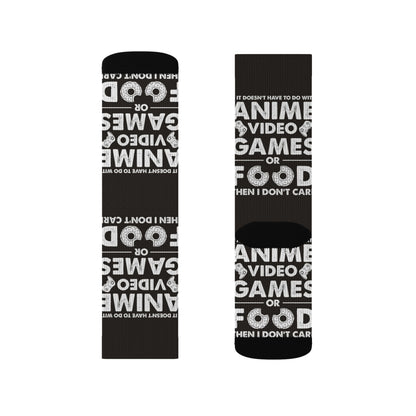 Anime, Video Games, or Food Crew Socks