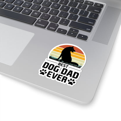Best Dog Dad Ever Kiss-Cut Sticker